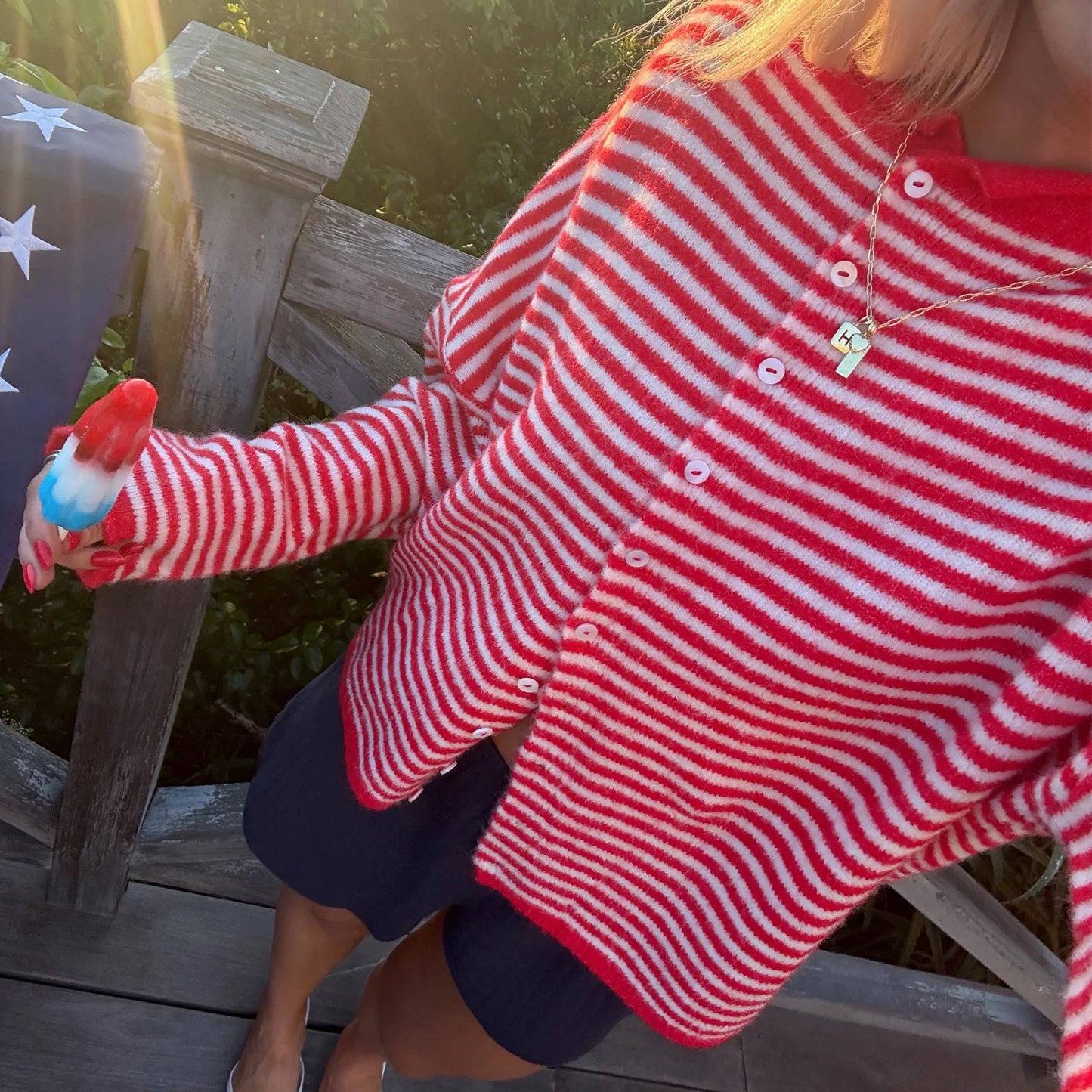 Casual Loose Cardigan for Women Autumn Long Sleeve Knitwear Y2K Outerwears Women'S Fashion Stripes Sweater Female Top