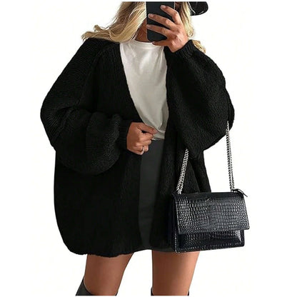 Women'S Autumn Winter Knitted Cardigan Sweater Women Jacket Casual Stylish Solid Color Long Sleeve Jackets for Women Outercoat