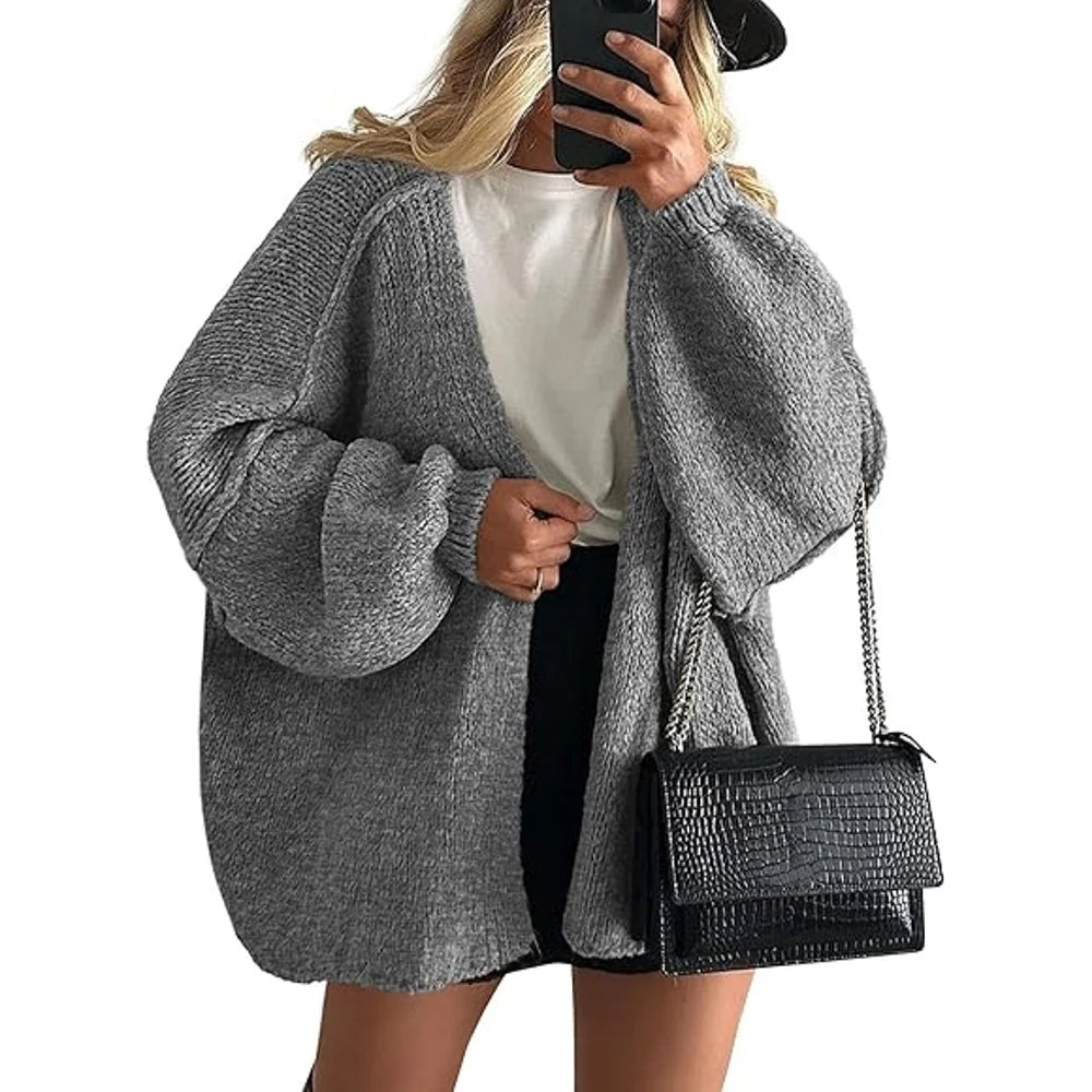 Women'S Autumn Winter Knitted Cardigan Sweater Women Jacket Casual Stylish Solid Color Long Sleeve Jackets for Women Outercoat