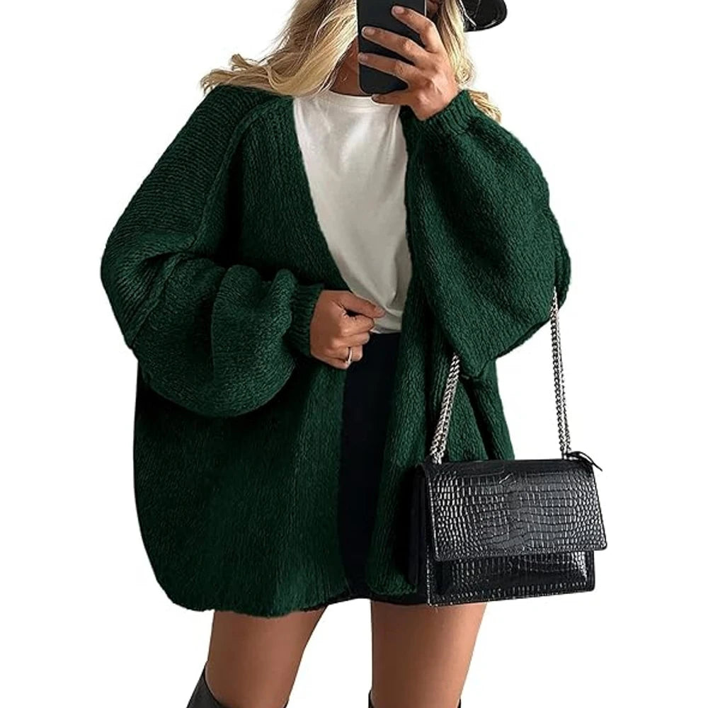 Women'S Autumn Winter Knitted Cardigan Sweater Women Jacket Casual Stylish Solid Color Long Sleeve Jackets for Women Outercoat