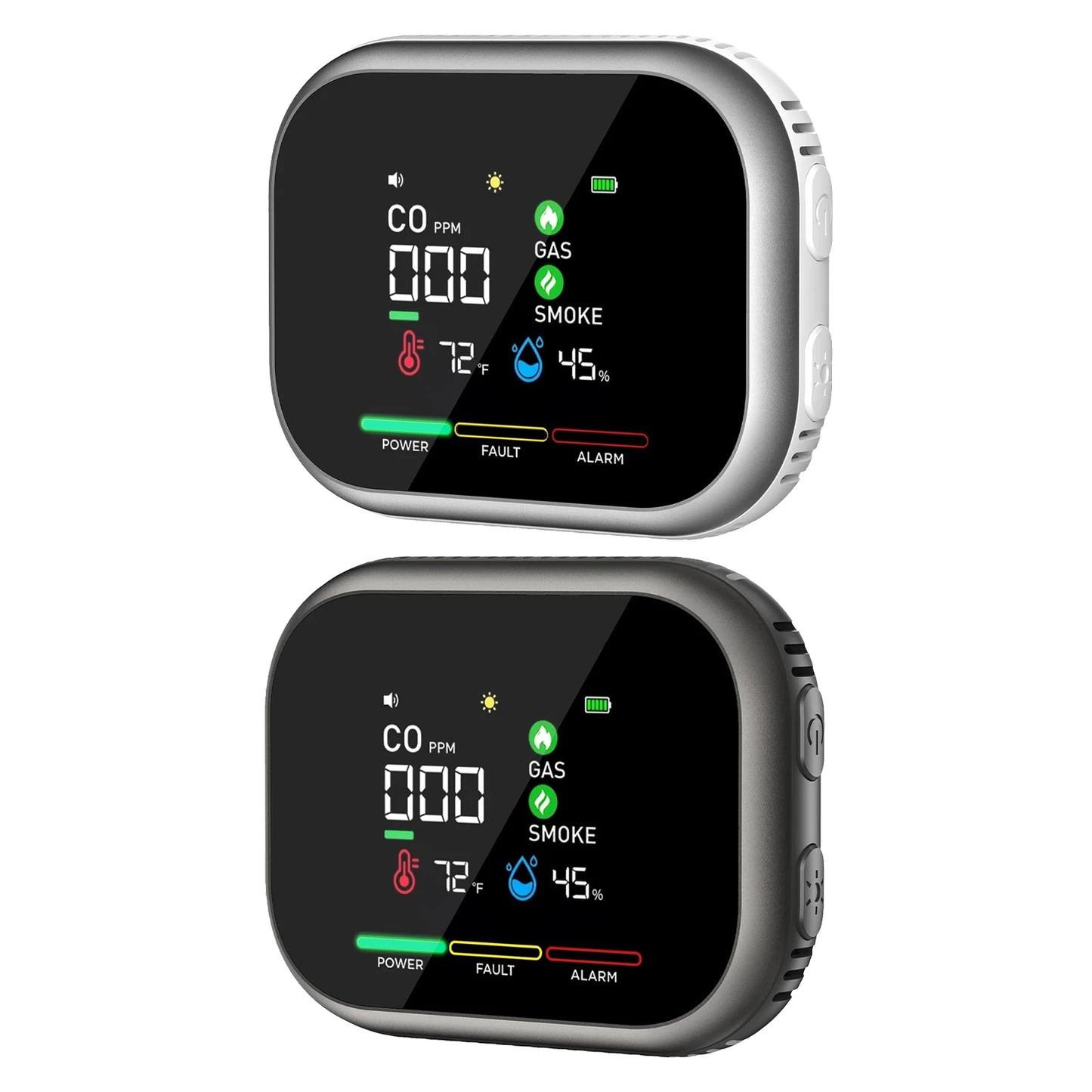 6-In-1 Portable Airs Detector with HD Display Temperature & Humidity Carbon Monoxide Detectors for Home RV Car Apartment Travel