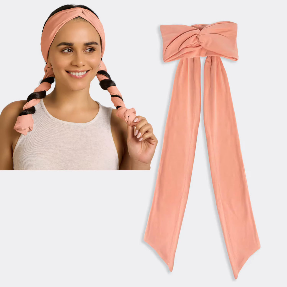 Heatless Curls Headband Soft No Heat Hair Styling Tool Long Ribbon Curling Rod for Women Hair Tools