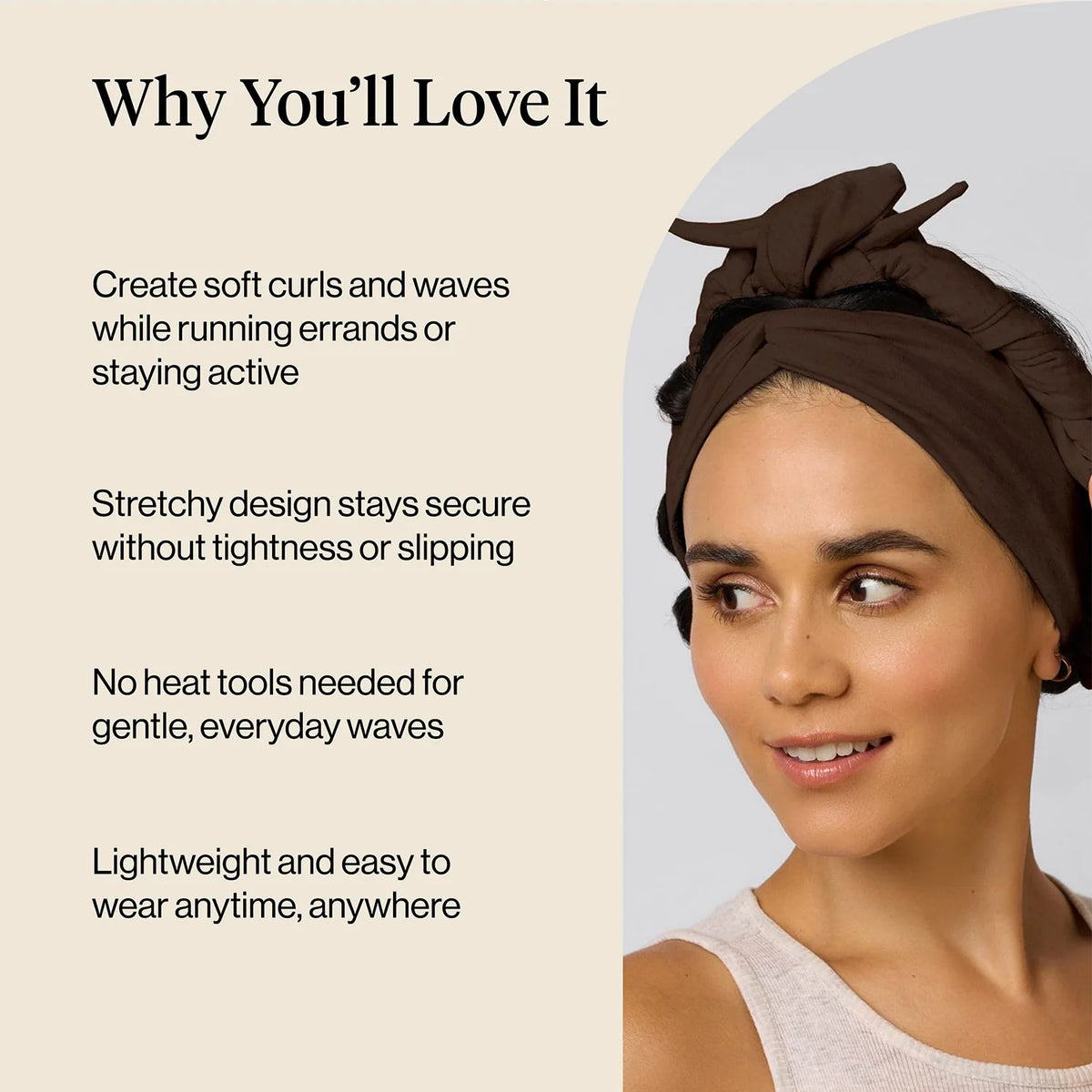 Heatless Curls Headband No Heat Overnight Hair Curler Soft Fabric Long Ribbon Curling Rod Natural Waves Hair Styling Tool for Wo