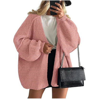 Women'S Autumn Winter Knitted Cardigan Sweater Women Jacket Casual Stylish Solid Color Long Sleeve Jackets for Women Outercoat