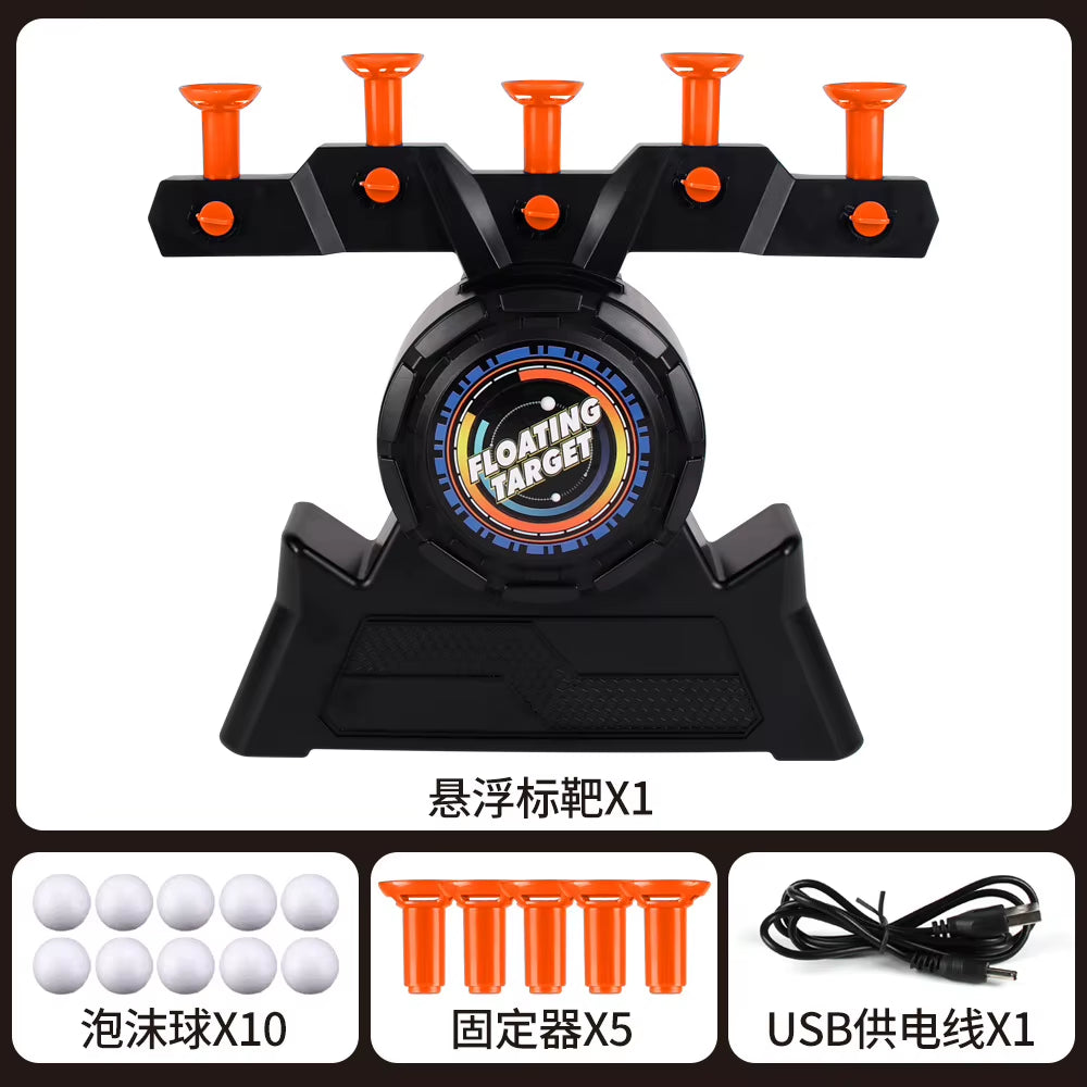 New Electric Floating Ball Shooting Target Toy Set Soft Bullet Pistols Interactive Indoor Outdoor Game Birthday Gift for Kids