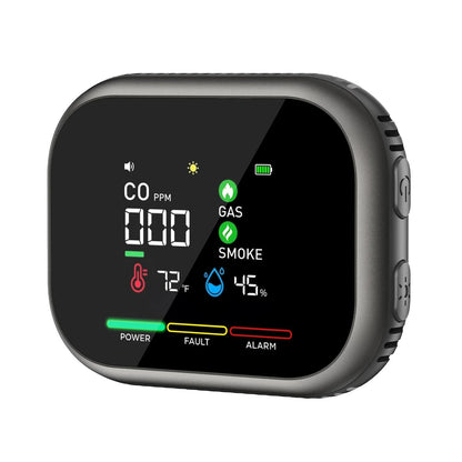 6-In-1 Portable Air Quality Monitor Air Quality Monitors Indoor Carbon Monoxide Detectors for Home RV Car Apartment Travel